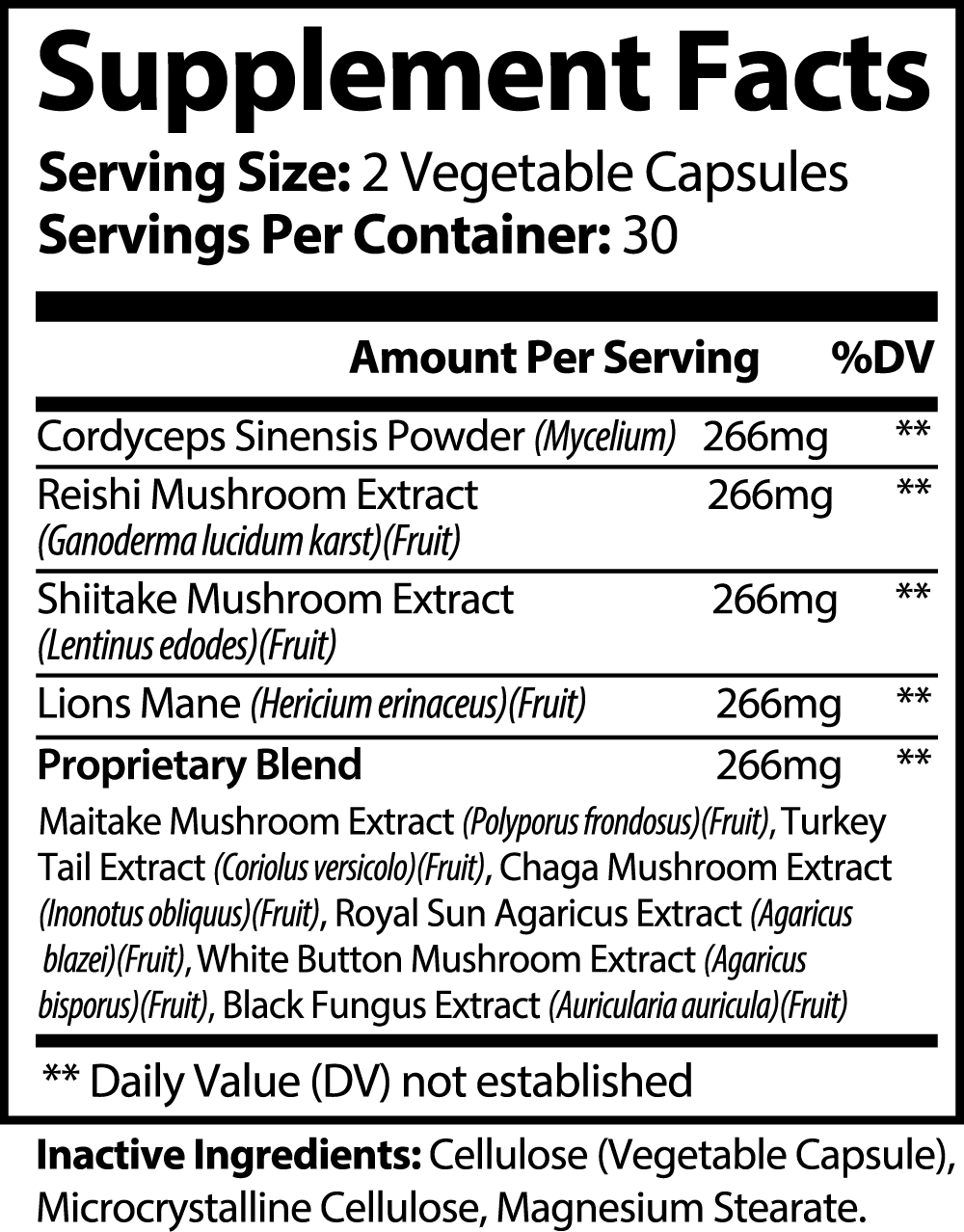 Adaptogenic Mushroom Complex 10X - Vytify